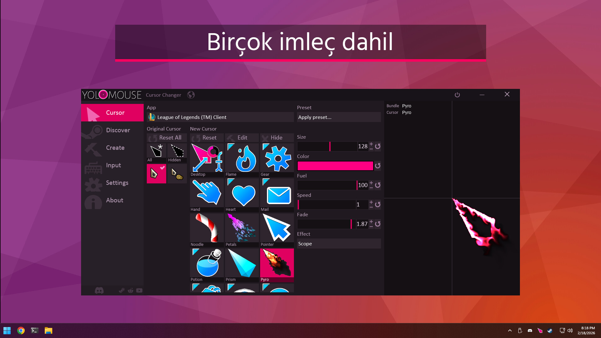 YoloMouse - Cursor Changer Steam Anahtarı
