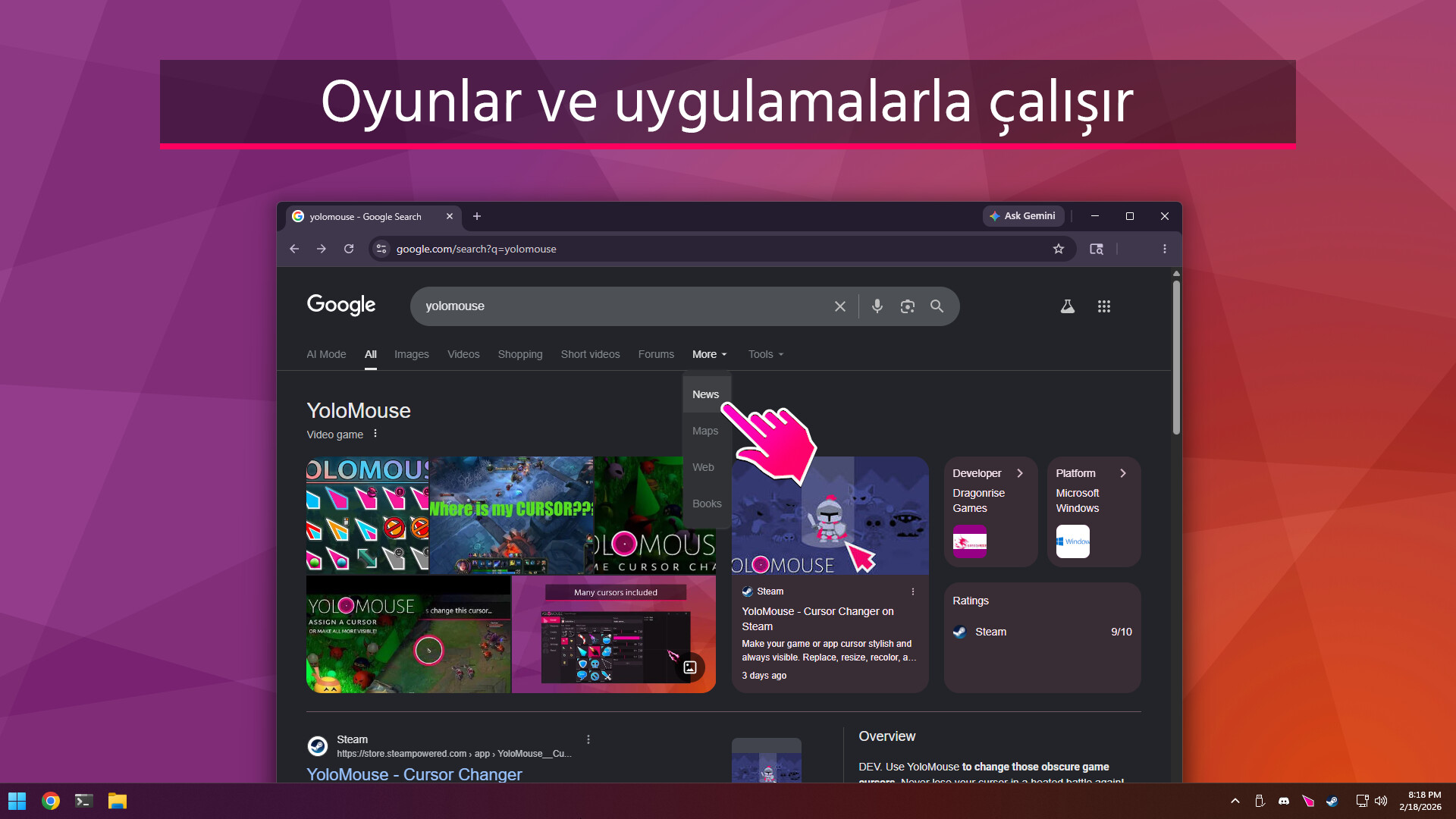 YoloMouse - Cursor Changer Steam Anahtarı