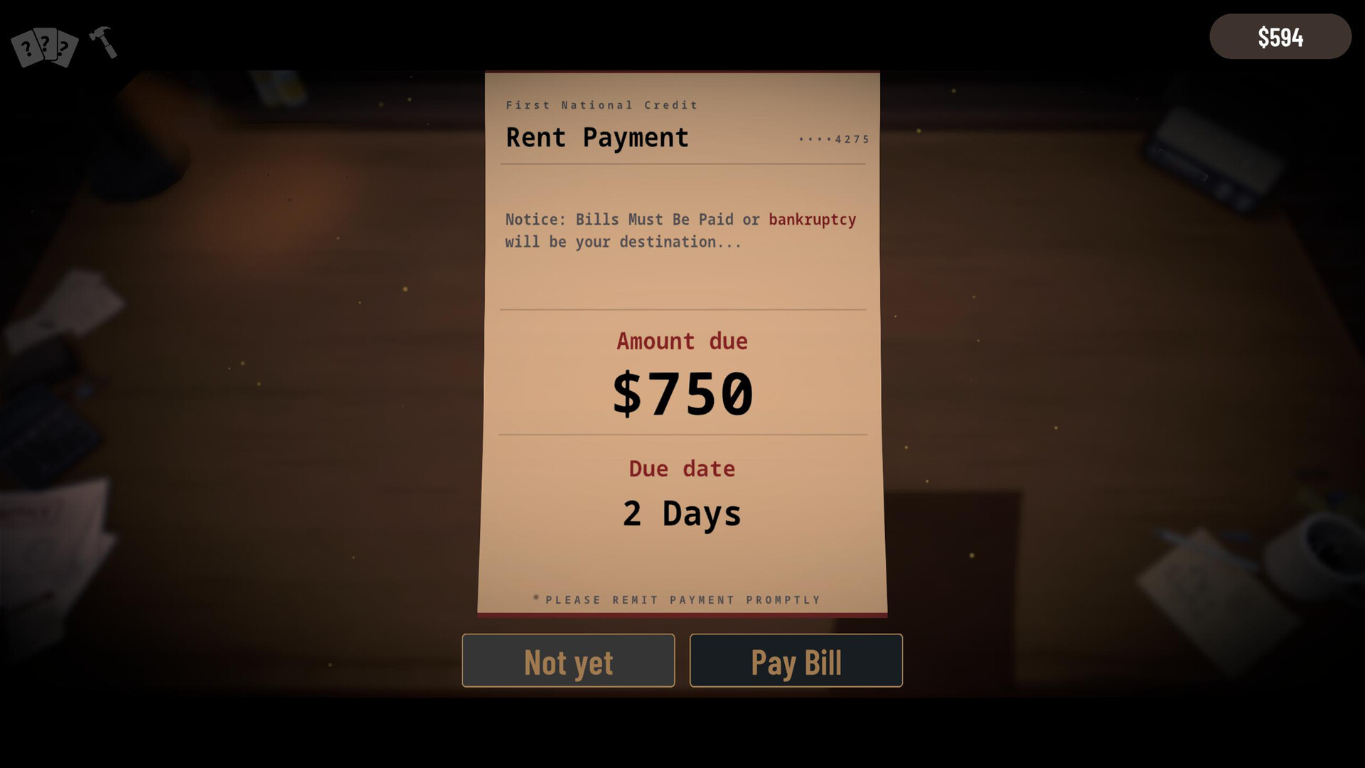 Bills Must Be Paid Steam Anahtarı